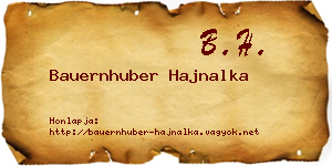 Bauernhuber Hajnalka névjegykártya