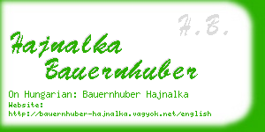 hajnalka bauernhuber business card